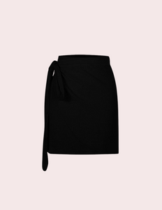 Mini Lyra Wrap Skirt - Black