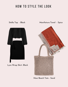 Mini Lyra Wrap Skirt - Black