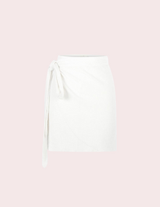 Mini Lyra Wrap Skirt - White